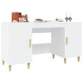 vidaXL Stôl biely 140x50x75 cm spracované drevo