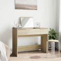vidaXL Toaletný stolík so zrkadlom dub sonoma 100x45x76 cm