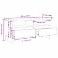 vidaXL TV skrinka so zásuvkou Staré drevo 100 x 34,5 x 44,5 cm