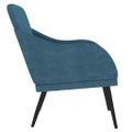 VidaXL Kreslo modré 63x76x80 cm zamat