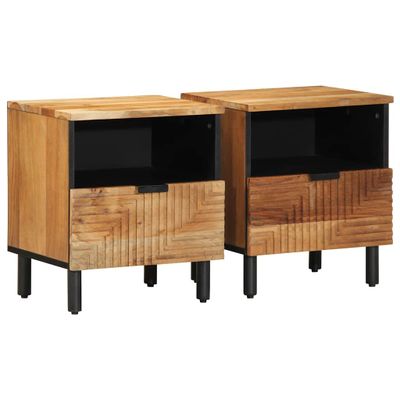 vidaXL Nočné stolíky 2 ks 40x33x46 cm masívne drevo akácia