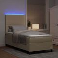 vidaXL LED box s pružinami Svetlo šedá a biela 80 x 200 cm