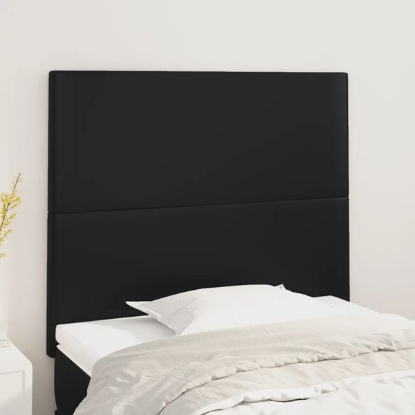 vidaXL Čelo postele čierne 90x5x118/128 cm umelá koža