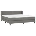 vidaXL Boxspring posteľ s matracom tmavosivá 160x200 cm látka
