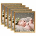 vidaXL Fotorámiky na stôl, koláž 5 ks, zlaté 20x20 cm, MDF