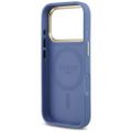 Puzdro Guess 4G Strass Logo & Big Strap Metal Buttons MagSafe pre iPhone 17 Pro modré