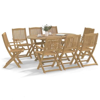 vidaXL Skladacie stoličky 8 ks 54,5x58x90 cm Masívne drevo akácia
