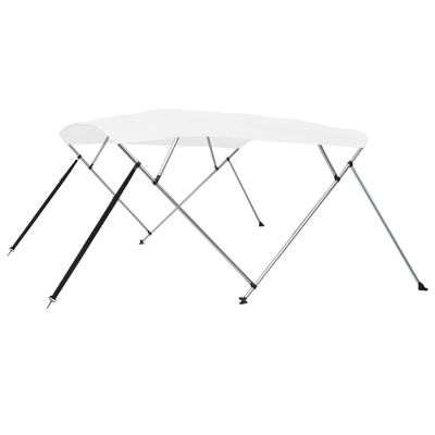 vidaXL Strieška Bimini so 4 oblúkmi, biela 243x180x137 cm