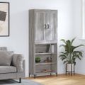 vidaXL Vysoká skrinka sivý dub sonoma 69,5x34x180 cm spracované drevo