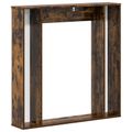 vidaXL Rám krbu Dymový dub 100 x 20 x 100 cm Kompozitné drevo