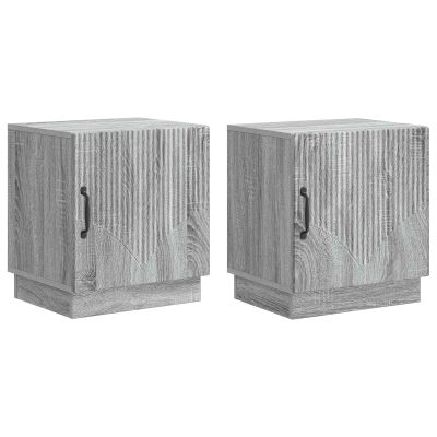 vidaXL Nočný stolík 2 pcs Sivý Sonoma 43 x 34,5 x 47 cm
