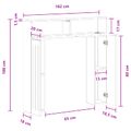 vidaXL Rám krbu Čierna 102 x 18 x 100,5 cm Kompozitné drevo