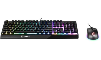 MSI herný súbor klávesnice s myšou VIGOR GK30 COMBO/ drátový/ RGB podsvietenie/ USB/ CZ+SK layout Súbor klávesnice a myši, herný, drátový, RGB podsvietenie, CZ+SK layout, USB, čierna