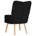 vidaXL kreslo Čierna 63 x 67 x 94 cm Tkanina z ovčej vlny a plywood