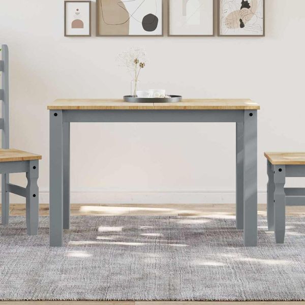 vidaXL Jedálenský stôl PANAMA sivý 112x60x75 cm borovicový masív