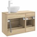vidaXL Sada kúpeľňového nábytku 2 ks Dub sonoma Kompozitné drevo