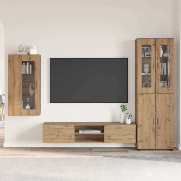 vidaXL Zostava TV skriniek FLORIN 3 pcs Remeselný dub Kompozitné drevo