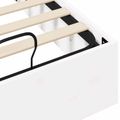 vidaXL Posteľový rám s úložným priestorom Biely 100 x 200 cm