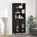 vidaXL Highboard Čierny dub 69,5 x 34 x 180 cm Kompozitné drevo