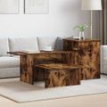 vidaXL Konzolový stôl Dymová dub 91,5 x 35 x 38,5 cm Kompozitné drevo