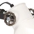 vidaXL Stojanová lampa s 2 tienidlami biela E27 liatina železa