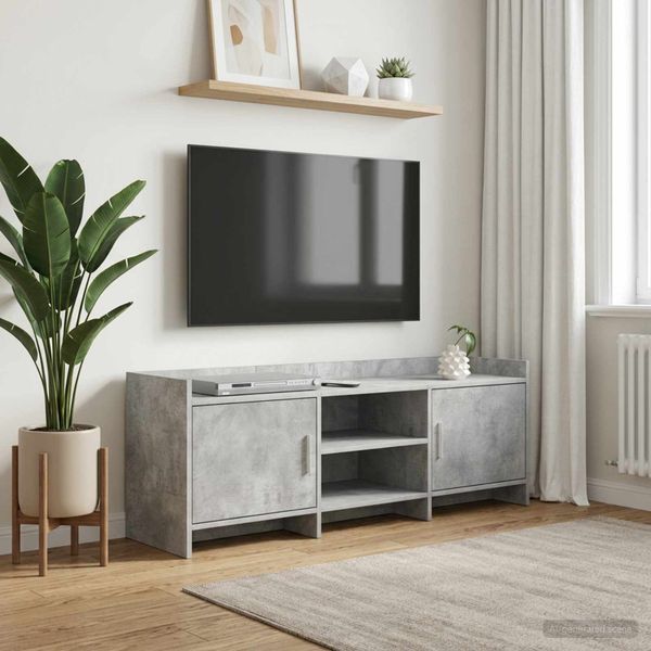 vidaXL TV skrinka 130 x 33 x 47 cm Betónovo sivá Kompozitné drevo