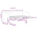 vidaXL Rozkladacia denná posteľ s matracmi modrá 100x200 cm zamat