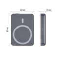 Powerbanka EMOS WI 522 /B0555GY/, 5 000 mAh, 20 W+Wireless, sivá