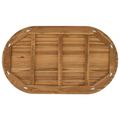 vidaXL Vrchná doska 120 x 70 x 3,5 cm Oválny Husté teakové drevo