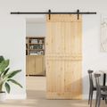 vidaXL Posuvné dvere NARVIK Prírodná a čierna 90 x 210 cm (213,5 cm)