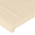 vidaXL Čelo postele s LED krémové 103x16x78/88 cm látka