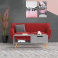 vidaXL Konferenčný stolík betónovo sivý 100x49,5x43cm kompozitné drevo