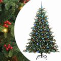 vidaXL Umelý vianočný stromček Zelená 180 cm PVC, kov a plast