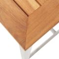 vidaXL Barový stôl 60x60x105 cm akáciový masív a nehrdzavejúca oceľ