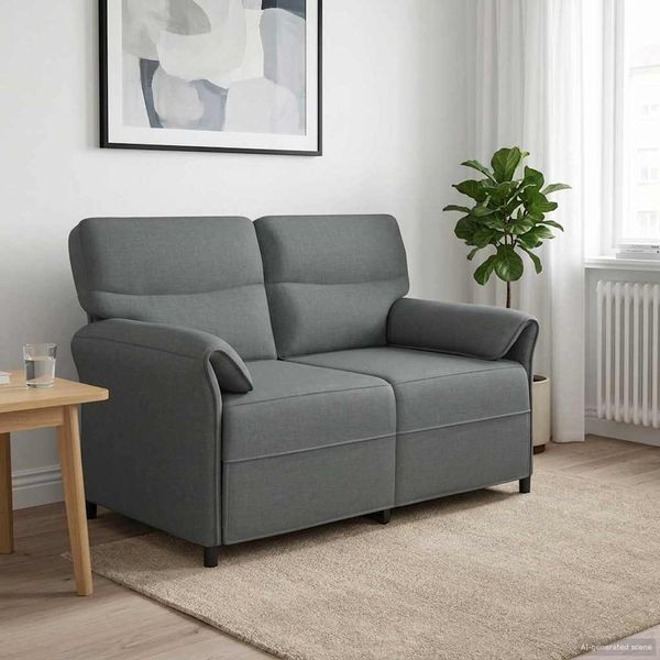vidaXL Pohovka 100% polyester, kovový rám, MDF, Preglejka