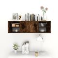 vidaXL Nástenná polica dymový dub 102x30x29 cm spracované drevo