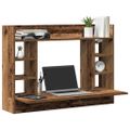 vidaXL Nástenný stôl Staré drevo 105 x 48 x 75 cm Kompozitné drevo