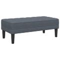 vidaXL lavička s vankúšom Tmavo šedá 113 x 57 x 39 cm Zamat