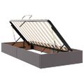 vidaXL Postel s úložným prostorem a matrací Sivá 100 x 200 cm
