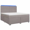 vidaXL Posteľ boxspring s matracom Sivohnedá 140 x 200 cm Látka