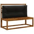 vidaXL Vankúš na paletu VIANEN 100% polyester Čierna 120 x 60 x 12 cm