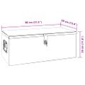 vidaXL Úložný box strieborný 80x39x30 cm hliník