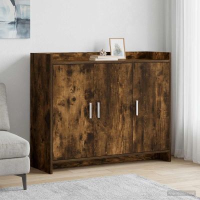 vidaXL Servírovacia skriňa Dymový dub 98,5 x 33 x 80 cm