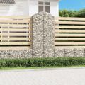 vidaXL Oblúkový gabionový kôš 100x50x220/240 cm pozinkované železo