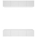 vidaXL TV skrinky 4 ks biele 80x30x30 cm spracované drevo