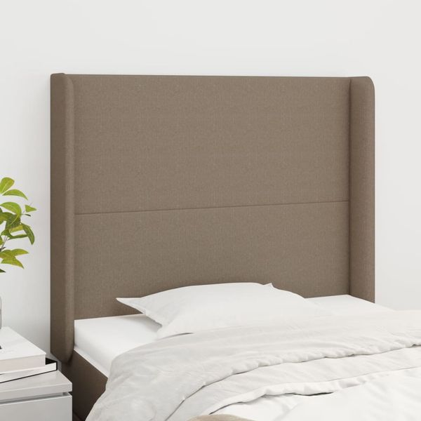 vidaXL Čelo postele so záhybmi sivohnedé 93x16x118/128 cm látka