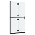 vidaXL Skladacia sprchová zástena nepriehľadné ESG sklo 100x190 cm