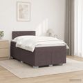 vidaXL Posteľ boxspring s matracom Tmavohnedá 120 x 190 cm Látka