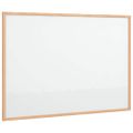 vidaXL Magnetická biela tabuľa s rámom z masívneho borovicového dreva 80x55 cm