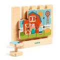 Obojstranné drevené puzzle Casamix 12 ks